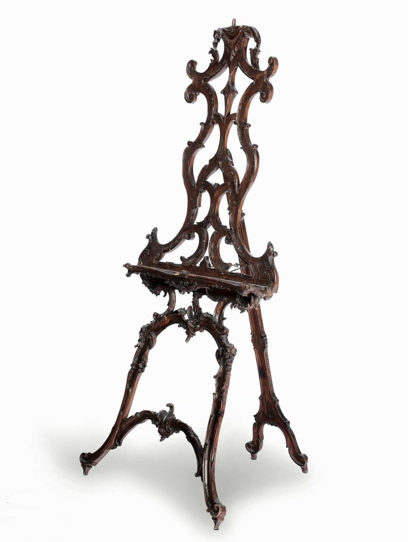 Cavalletto in legno scolpito, XIX secolo  - Asta Importanti Opere e Arredi - Cambi Casa d'Aste
