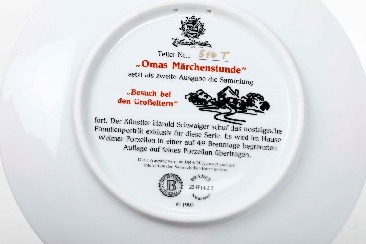 Collezione di Nove Piatti dalla Serie “besuch Bei Den Großeltern” (“visita ai Nonni”) Germania, B...