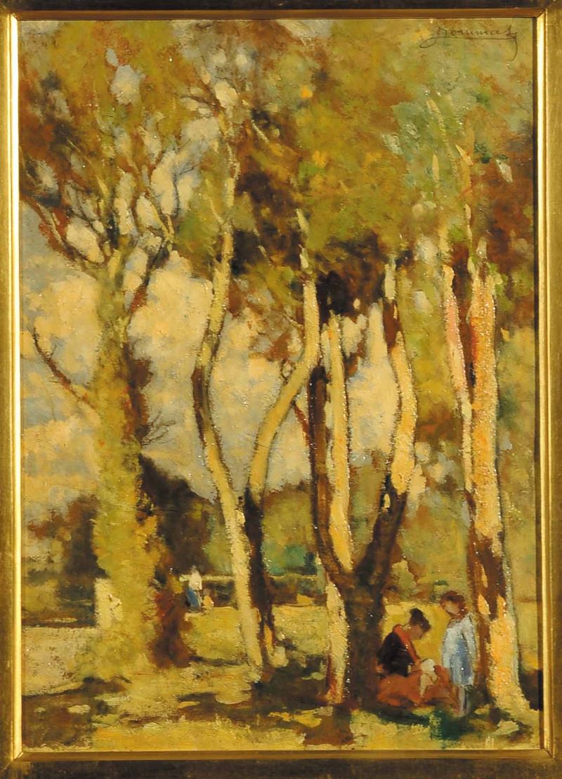 Ludovico Tommasi : Ludovico Tommasi (1866 - 1941) Riposo in pineta  - Auction 19th and 20th Century Paintings - Cambi Casa d'Aste