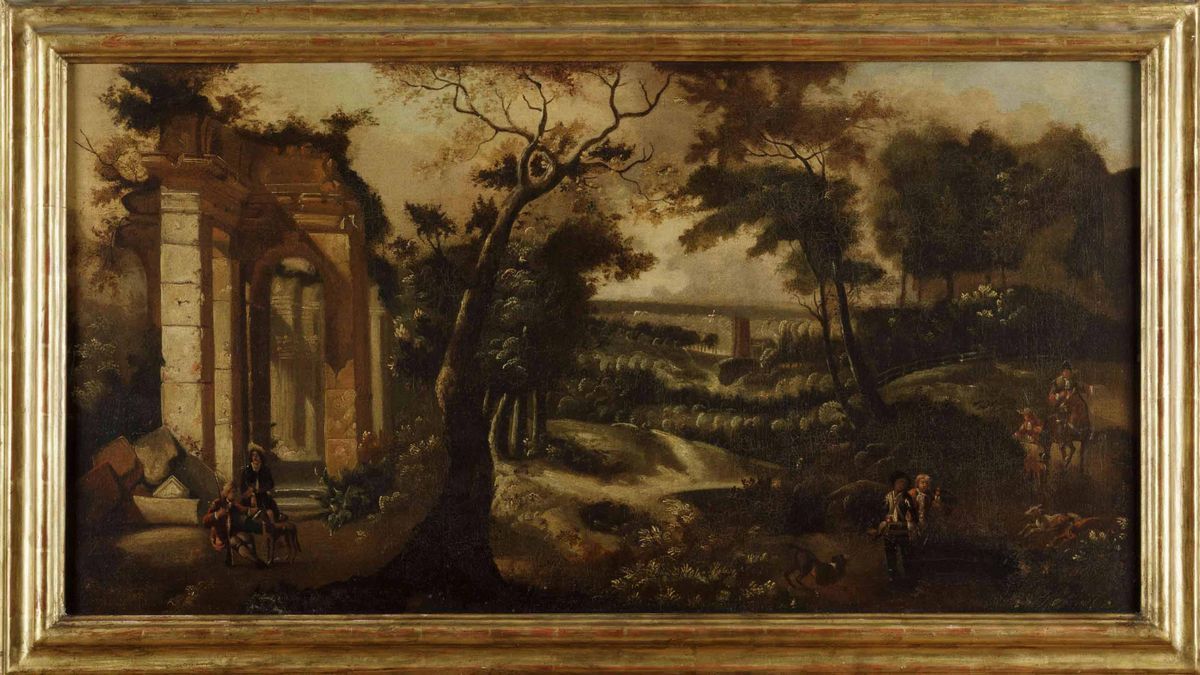 Scuola Italiana del XVIII Secolopaesaggio con Rovine