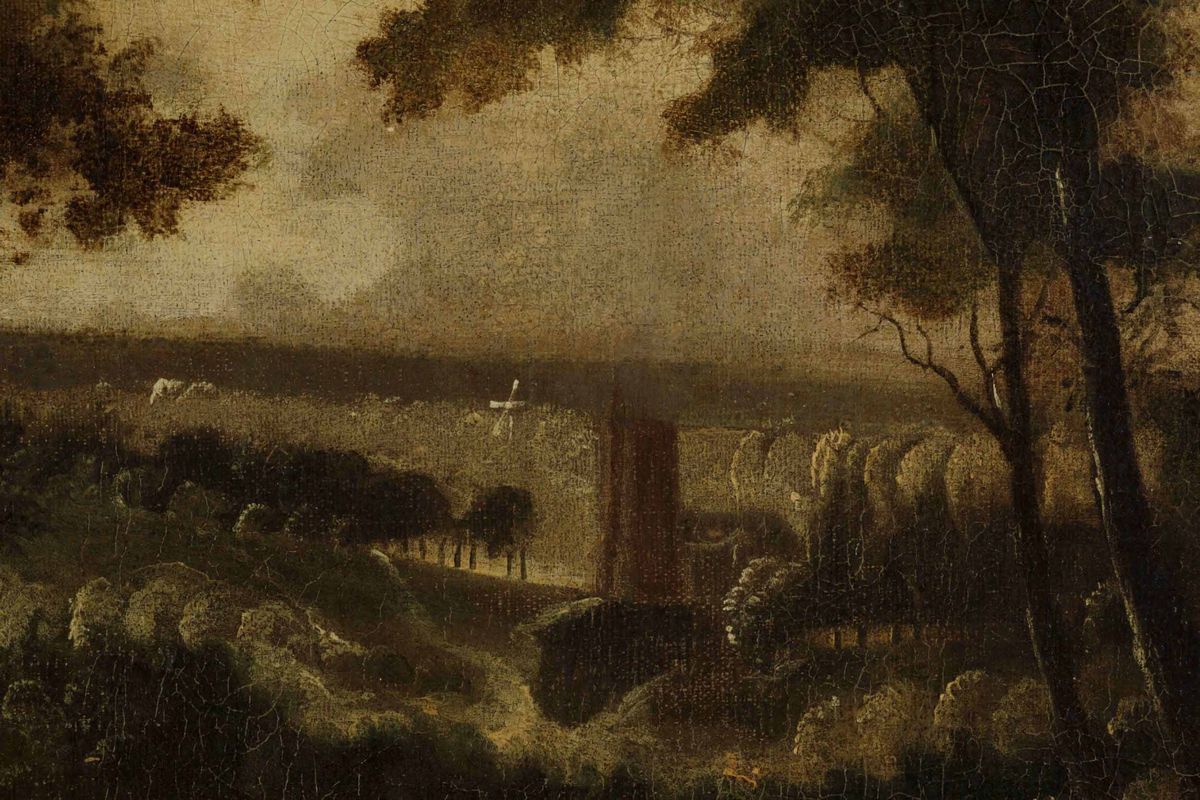 Scuola Italiana del XVIII Secolopaesaggio con Rovine