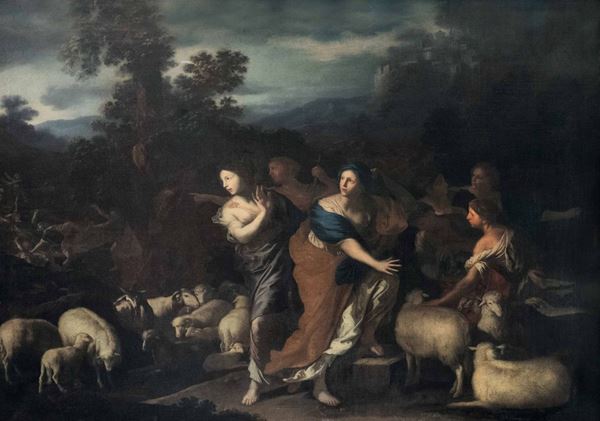 Giovan Battista Quagliata (Messina 1603- Messina 1673) Mosè e le figlie di Jetro