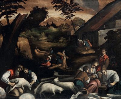 Jacopo da Ponte Detto Jacopo Bassano (bassano del Grappa 1510-1592), nei Modi Dipaesaggio con Con...