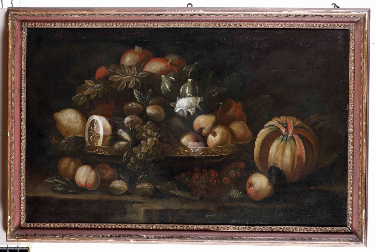 Scuola Toscana del XVII Secolonature Morte con Canestri di Frutti