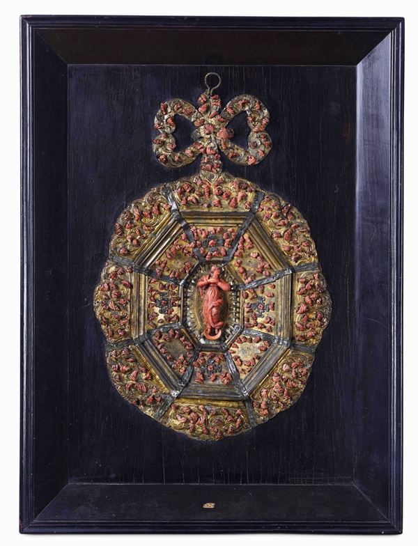 A copper plaque, Sicily, early 1700s