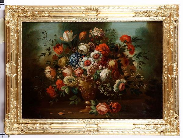 Giorgio Ceragioli (Porto Santo Stefano 1861 - Torino 1947), ambito di Natura morta con vaso di fiori