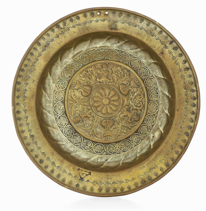 A brass plate, Germany, 1500s  - Auction Sculpture and Works of Art - Cambi Casa d'Aste
