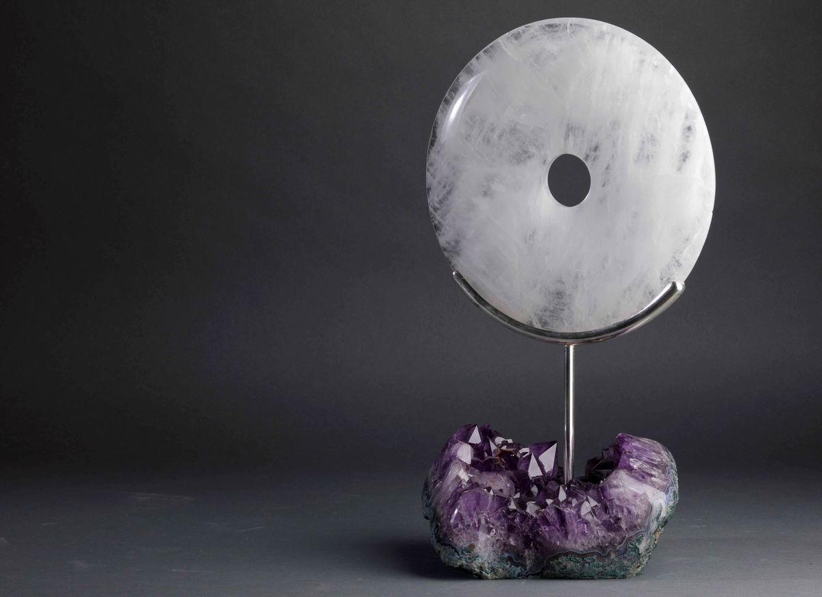 Scultura in Quarzo e Ametista