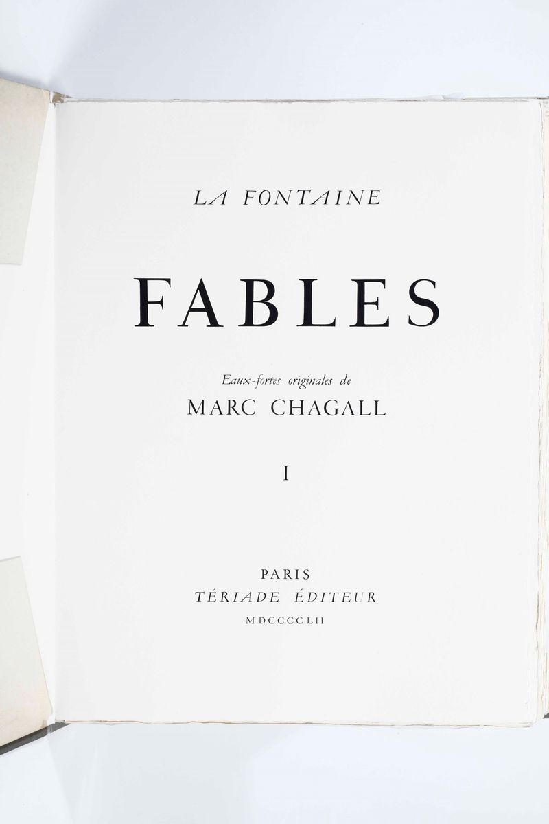 La Fontaine, Jean De - Chagall, Marcfables. Eaux-fortes Originales De Marc Chagall. Paris, Teriad...