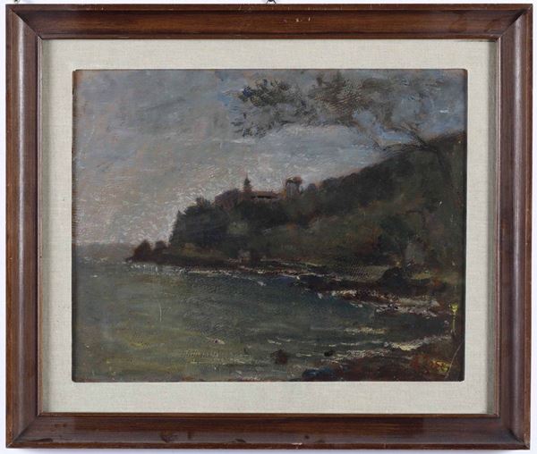 Pittore del XIX-XX secolo Veduta costiera