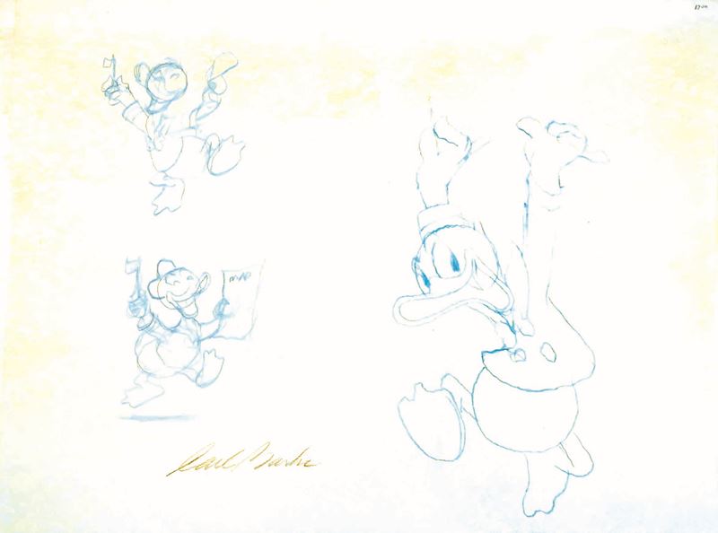 Carl Barks   (1901 – 2000) Donald Duck  - Asta Fumetti d'Autore - I - Cambi Casa d'Aste