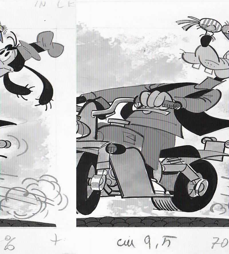Giovanni Battista Carpi (1927 – 1999) Pippo in Scooter  - Asta Fumetti d'Autore - I - Cambi Casa d'Aste