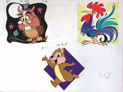 Giovanni Battista Carpi (1927 – 1999)II Gufo, il Gallo e Cip