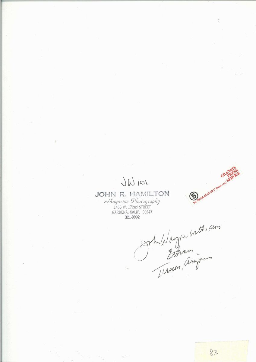 John R. Hamilton (1923-1997)john Wayne, Tucson