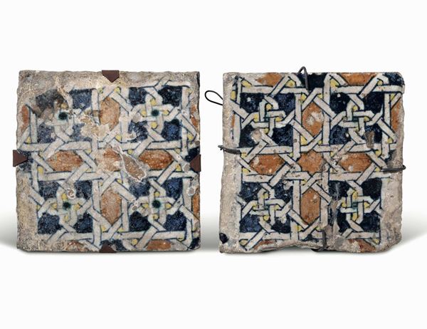 Coppia di mattonelle Probabilmente Siviglia, inizio XVI secolo