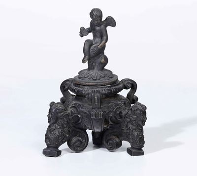 Calamaio in Bronzo Fuso e Cesellato. Fonditore Veneto, Probabile XVI Secolo