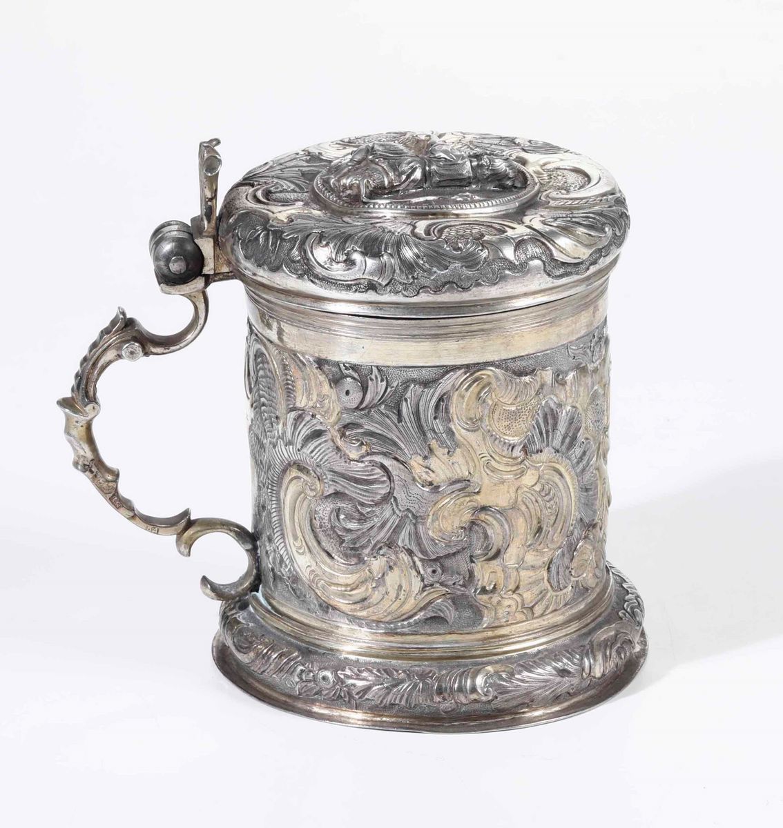 Boccale. Argento Fuso, Sbalzato, Cesellato e Dorato. Mosca 1755. Saggiatore Michail Bobrovschtsch...
