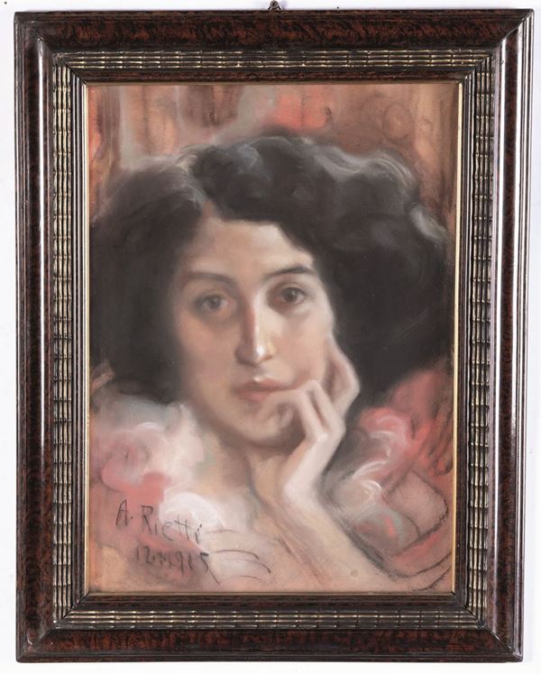 Arturo Rietti (1863-1943) Ritratto femminile, 1915