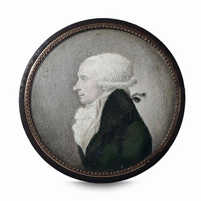 Miniatura Ritratto di Gentiluomo. XVIII-XIX Secolo