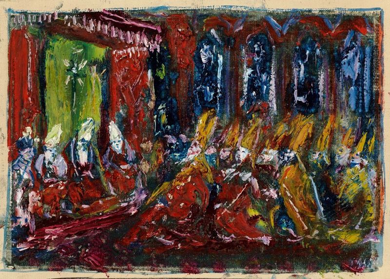 Aligi Sassu (1912-2000)concilio, 1956