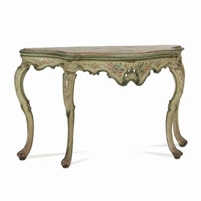Consolle in Legno Laccato, XVIII Secolo