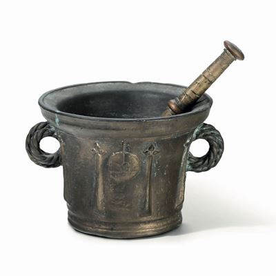 Mortaio. Bronzo Fuso. Fonditore del XV-XVI Secolo