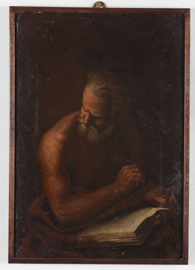 Ignoto Pittore, XVIII Secolo Figura di Vecchio