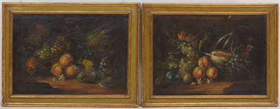Ignoto Pittore del XVIII Secolocoppia di Nature Morte