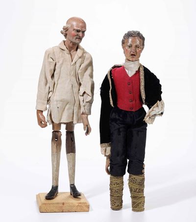 Due Figure da Presepe, Genova XIX Secolo