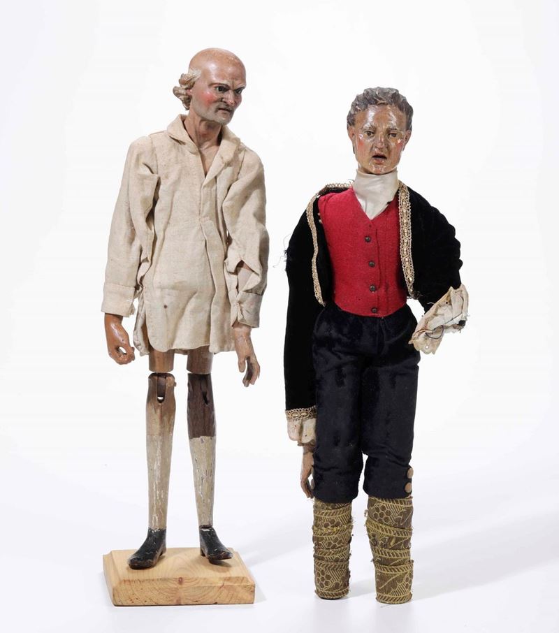 Due figure da presepe, Genova XIX secolo  - Auction Neapolitan crib | Cambi Time - I - Cambi Casa d'Aste