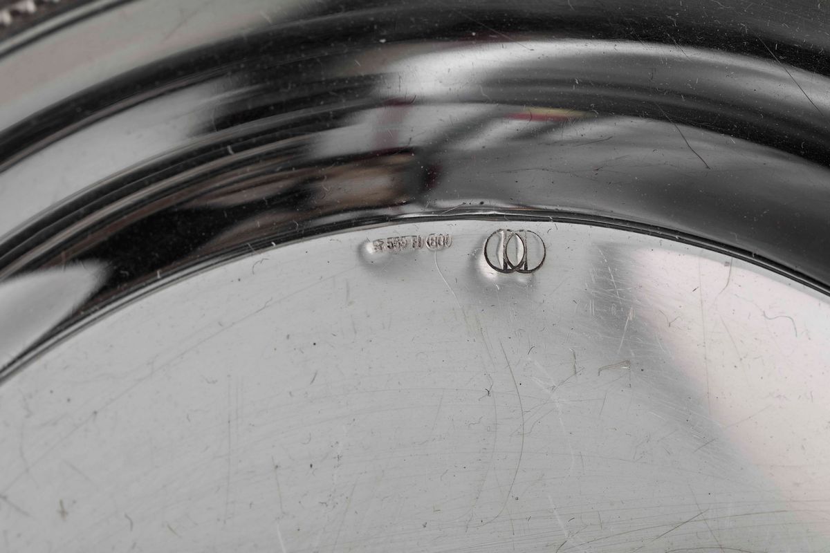 Tre Piatti in Argento. Differenti Manifatture Italiane del XX Secolo
