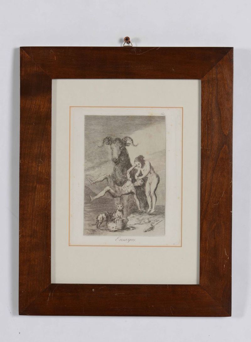 Francisco Goya Ens ayos..  - Asta Stampe, Incisioni Antiche, Carte geografiche e Libri | Cambi Time - Cambi Casa d'Aste
