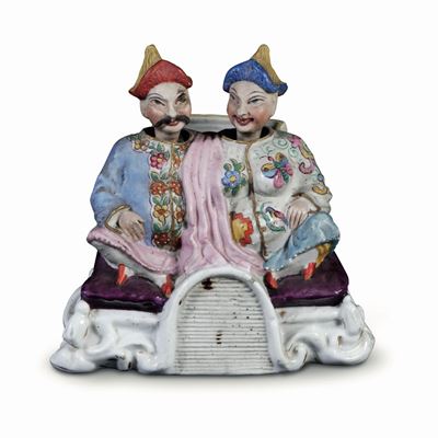 Coppia di Gruppi Portafiori Germania, Manifattura di Sitzendorf (turingia), Seconda Metà del XIX ...