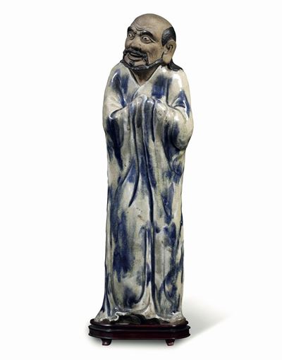 Statuetta di Monaco, Giappone, Periodo Edo (1603 –1868) ) Seconda Metà XVIII – Prima XIX Secolo