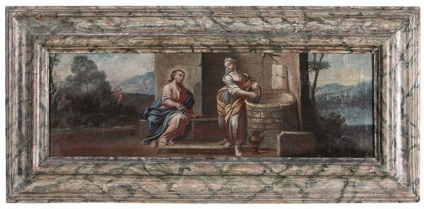 Scuola del XVIII secolo Cristo e la Samaritana Tobiolo e l’angelo