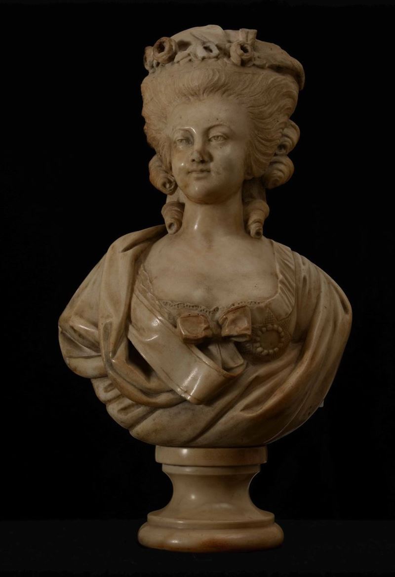 Busto di Maria Antonietta Marmo bianco  Scultore del XIX secolo  - Auction Antiques | Timed Auction - Cambi Casa d'Aste