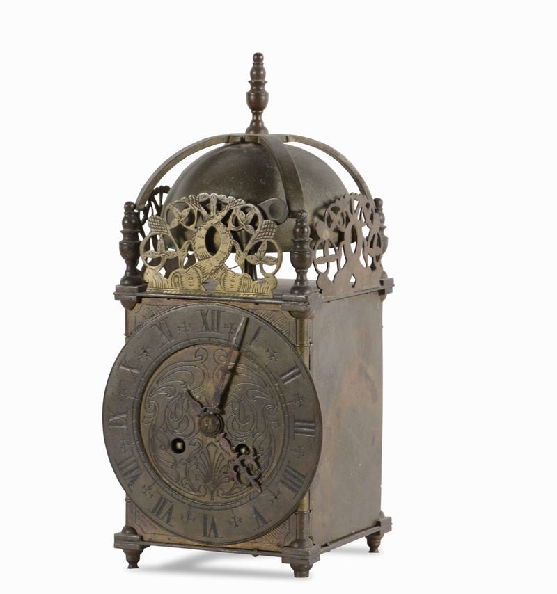 Orologio a lanterna. XVIII secolo  - Auction Artworks and Furniture from Lombard private Mansions - Cambi Casa d'Aste