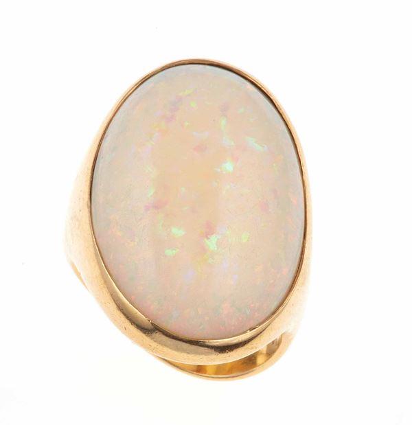 Opal and gold ring
