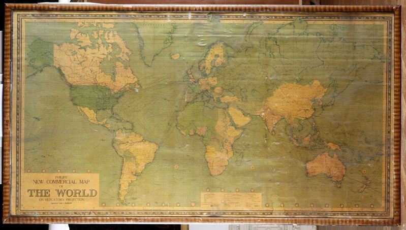Philips' New Commercial Map of the world  - Asta Arte Marinara e Strumenti Scientifici - Cambi Casa d'Aste