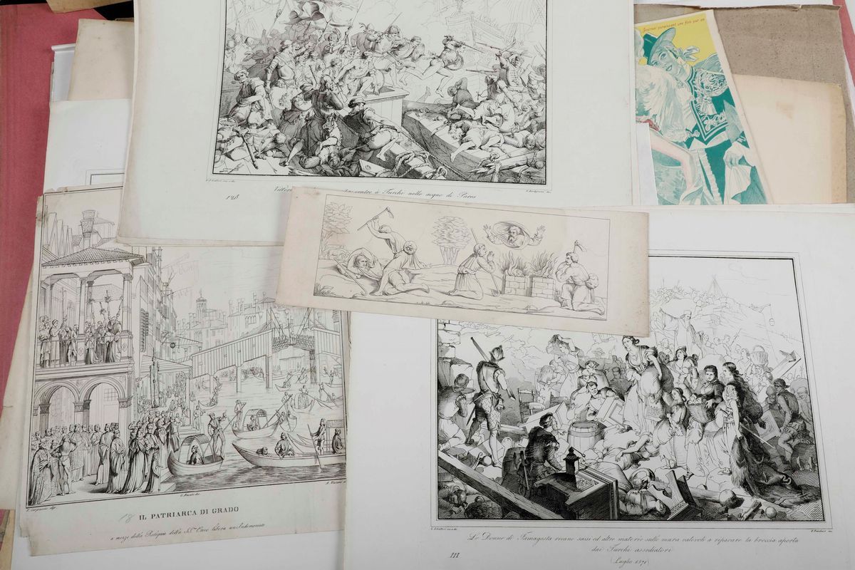 Jacques Callot (copia da Callot)le Tentazioni di San Antonio e Altre Incisioni Secoli XVIII-XX.
