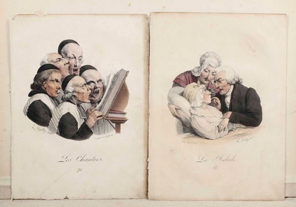 Boilly, Louis - Leopold (1761-1845) Sette fogli della serie delle Caricature