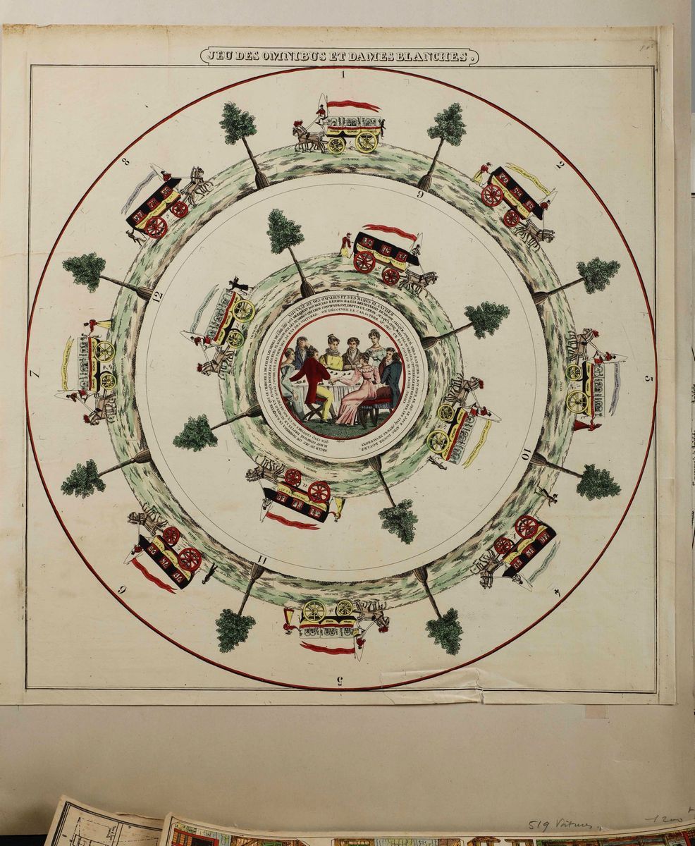 Giochi da Tavolo - Francia-italia Sec. Xixbel Lotto di Fogli di Giochi da Tavolo Dell'ottocento e...