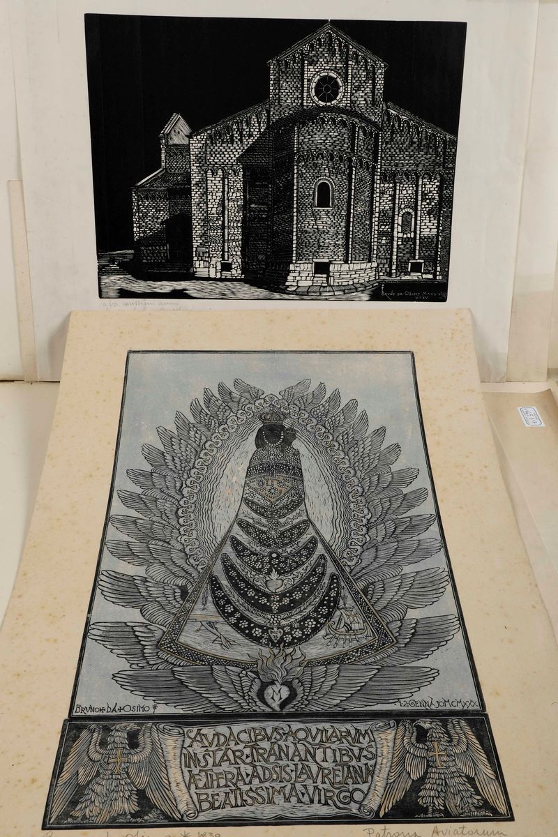 Maestri Xilografi Italiani del '900lotto di Xilografie di Artisti Italiani del Novecento.