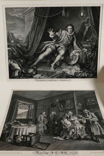 William Hogarth (1697 -1764)grande Raccolta di Incisioni del Celebre Pittore e Incisore Satirico ...