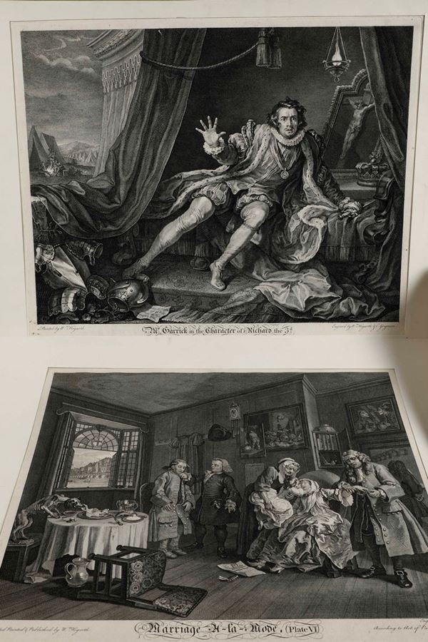 William Hogarth (1697 -1764) Grande raccolta di incisioni del celebre pittore e incisore satirico londinese.