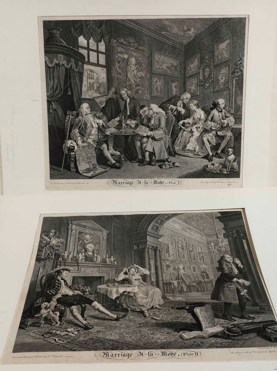 William Hogarth (1697 -1764)grande Raccolta di Incisioni del Celebre Pittore e Incisore Satirico ...