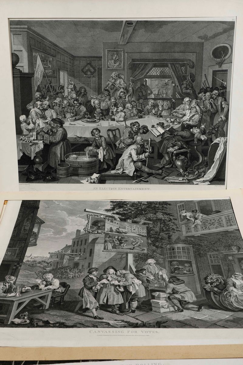 William Hogarth (1697 - 1764)grande Raccolta di Incisioni di e da Soggetti del Celebre Incisore S...