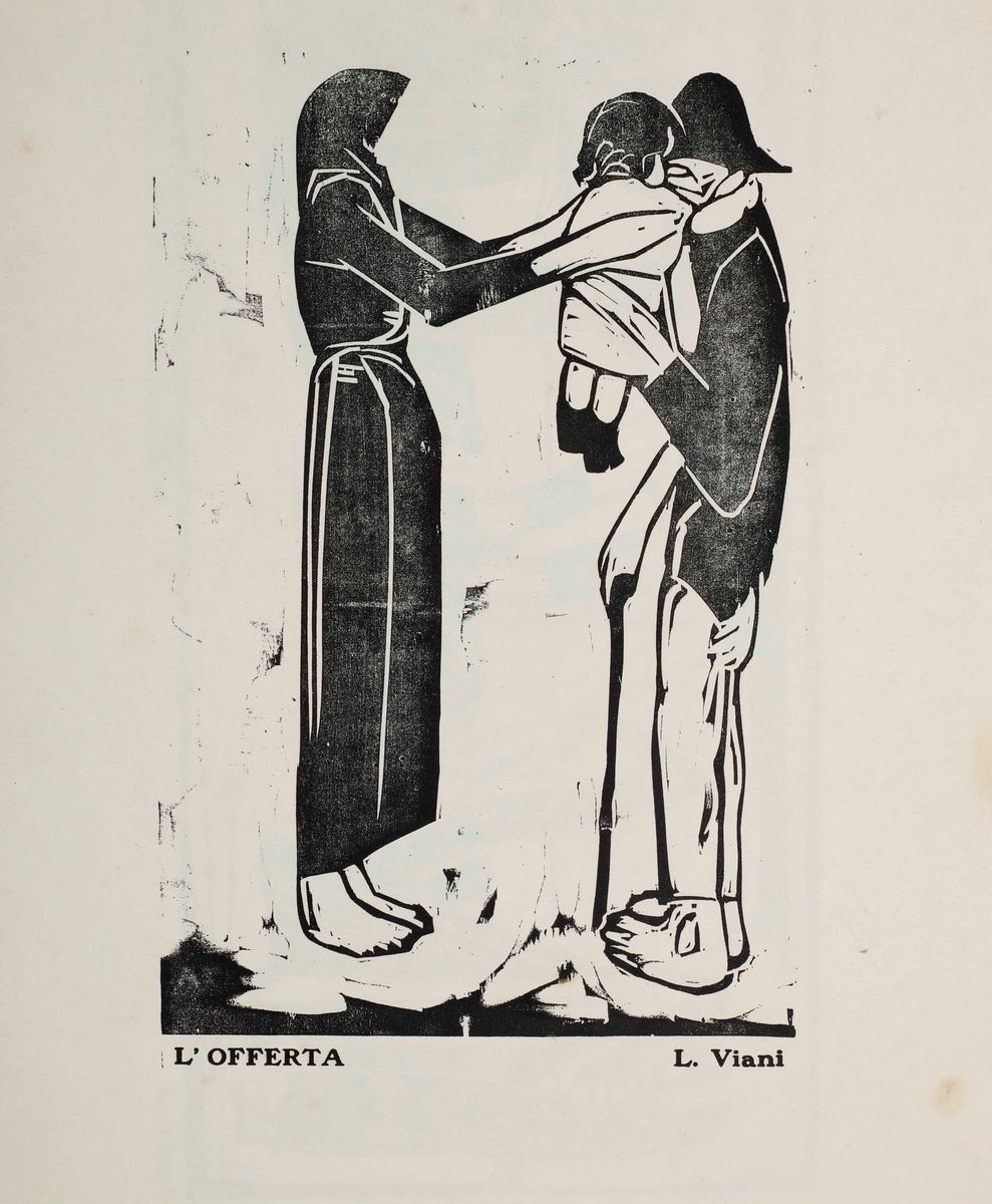 Viani Lorenzoil Martirio. Raccolta di 12 Xilografie Originali. 1915