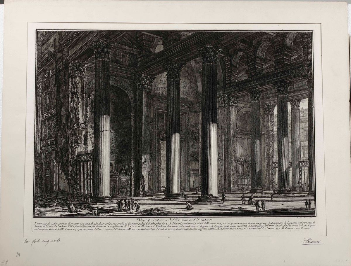 Piranesi Giovanni Battista (1720 - 1778)due Fogli di Antichità Romane