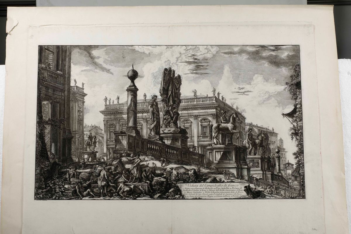 Piranesi Giovanni Battista (1720 - 1778)veduta del Campidoglio e Due Frontespizi